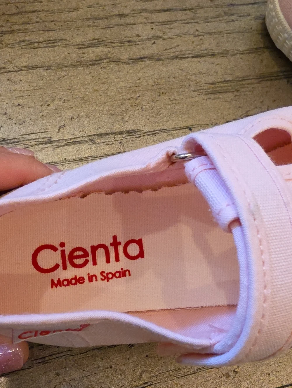 Cienta Pink Canvas Mary Jane Sneakers for Kids Size 11